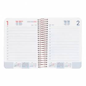 Agenda espiral liderpapel sant orini a6 2025 día página cherry blossoms papel 60 gr - 