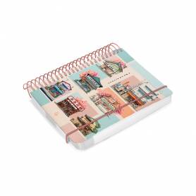 Agenda espiral liderpapel sant orini a6 2025 dp & ws mosaico papel 60 gr - 