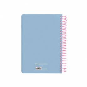 Agenda espiral liderpapel clas sic a4 2025 día página color azul claro papel 70 gr - 