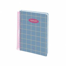 Agenda espiral liderpapel clas sic a4 2025 día página color azul claro papel 70 gr - 