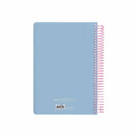 Agenda espiral liderpapel clas sic a5 2025 día página light color azul papel 70 gr - 