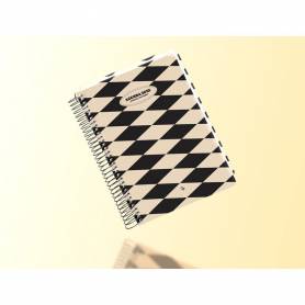 Agenda espiral liderpapel clas sic a5 2025 día página blanco y negro 1 papel 70 gr - 