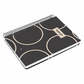 Agenda espiral liderpapel clas sic a5 2025 semana vista blanco y negro 2 papel 70 gr - 