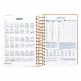 Agenda espiral liderpapel peri ssa a4 2025 día página color naranja papel 80 gr - 