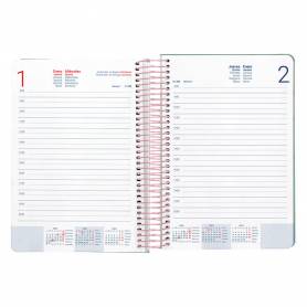 Agenda espiral liderpapel peri ssa a4 2025 día página color verde papel 80 gr - 