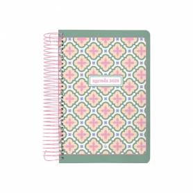 Agenda espiral liderpapel peri ssa a4 2025 día página color verde papel 80 gr - 