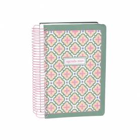 Agenda espiral liderpapel peri ssa a4 2025 día página color verde papel 80 gr - 