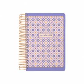 Agenda espiral liderpapel peri ssa a4 2025 día página color morado papel 80 gr - 