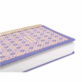 Agenda espiral liderpapel peri ssa a4 2025 día página color morado papel 80 gr - 