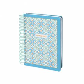 Agenda espiral liderpapel peri ssa a5 2025 día página color azul papel 80 gr - 