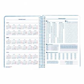 Agenda espiral liderpapel syro s a5 2025 día página color azul papel 60 gr catalan - 