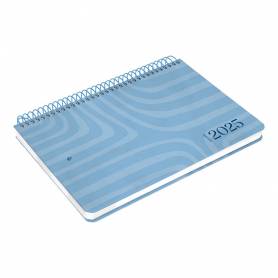 Agenda espiral liderpapel syro s a5 2025 día página color azul papel 60 gr catalan - 