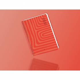 Agenda espiral liderpapel syro s a5 2025 día página color rojo papel 60 gr catalan - 