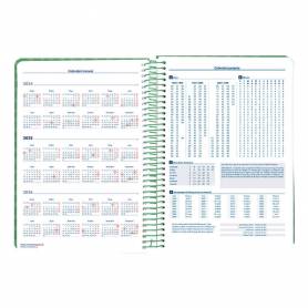 Agenda espiral liderpapel syro s a5 2025 día página color verde papel 60 gr catalan - 