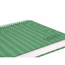 Agenda espiral liderpapel syro s a5 2025 día página color verde papel 60 gr catalan - 