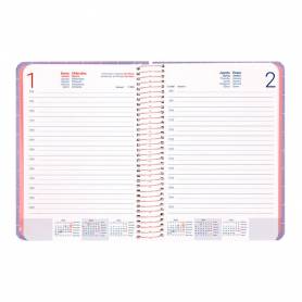 Agenda espiral liderpapel kimo los a5 2025 dia pagina malv a papel 70 gr - 