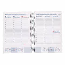 Agenda encuadernada liderpapel tinos a4 2025 semana vista personalizable papel 70 gr - 