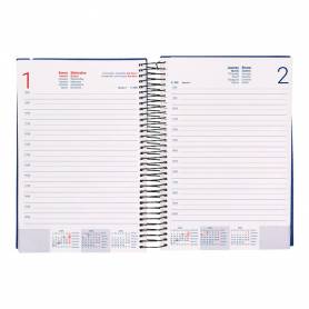 Agenda encuadernada liderpapel olbia a5 2025 día página color azul papel 60 gr - 