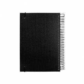 Agenda encuadernada liderpapel olbia a5 2025 día página color negro papel 60 gr - 