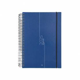 Agenda encuadernada liderpapel olbia a4 2025 día página color azul papel 60 gr - 