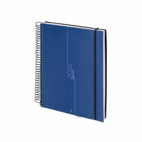 Agenda encuadernada liderpapel olbia a4 2025 día página color azul papel 60 gr - 