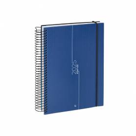 Agenda encuadernada liderpapel olbia a4 2025 día página color azul papel 60 gr - 