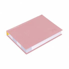 Agenda encuadernada liderpapel corfu a5 2025 día página color rosa nude papel 60 gr - 