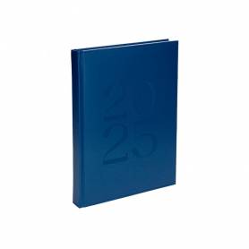 Agenda encuadernada liderpapel creta a5 2025 día página azul papel 70 gr - 