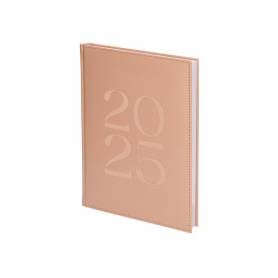 Agenda encuadernada liderpapel creta a5 2025 semana vista color rosa nude papel 70 gr - 