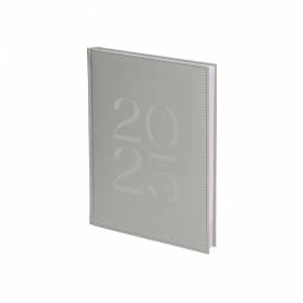 Agenda encuadernada liderpapel creta a5 2025 semana vista color gris papel 70 gr - 