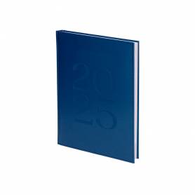 Agenda encuadernada liderpapel creta a5 2025 semana vista azul papel 70 gr - 