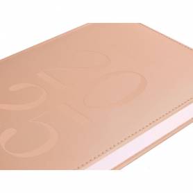 Agenda encuadernada liderpapel creta 170 x 240 2025 día página color rosa nude papel 70 gr - 