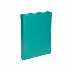 Agenda encuadernada liderpapel creta 170 x 240 2025 dia pagina color turquesa papel 70 gr - 