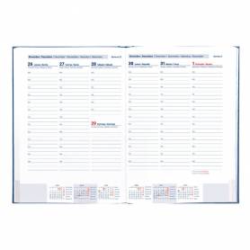 Agenda encuadernada liderpapel creta 170 x 240 2025 semana vista color azul papel 70 gr - 