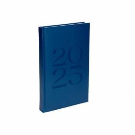 Agenda encuadernada liderpapel creta 80 x 150 2025 semana vista azul papel 70 gr - 