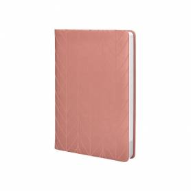 Agenda encuadernada liderpapel lipsi a5 2025 día página color rosa melocotón papel 70 gr - 