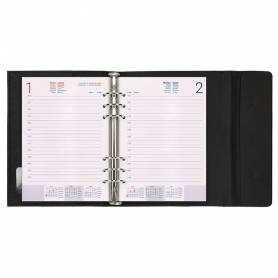 Agenda encuadernada liderpapel nero a5 2025 día página negro papel 70 gr - 