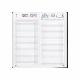 Agenda encuadernada liderpapel dietario 150 x 305 2025 día página color negro papel 70 gr - 