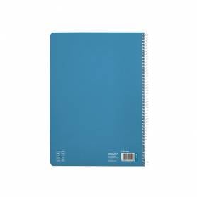 Cuaderno espiral liderpapel di n a4 pautaguia tapa dura 80h 90 gr cuadro pautado 2,5mm color azul - BF125