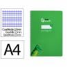 Cuaderno espiral liderpapel a4 pautaguia tapa dura 80h 90 gr cuadro pautado 2,5mm color verde - BF129