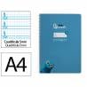 Cuaderno espiral liderpapel a4 pautaguia tapa dura 80h 90 gr cuadro pautado 5mm color azul - BF143