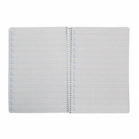 Cuaderno espiral liderpapel di n a4 pautaguia tapa dura 80h 90 gr cuadro pautado 5mm color lila - BF144