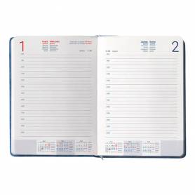 Agenda encuadernada liderpapel anafi a5 2025 día página color azul papel 70 gr - 