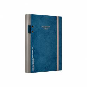 Agenda encuadernada liderpapel paxos a5 2025 día página color azul papel 70 gr - 