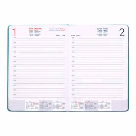 Agenda encuadernada liderpapel mykonos a5 2025 día página light color azul papel 70 gr - 