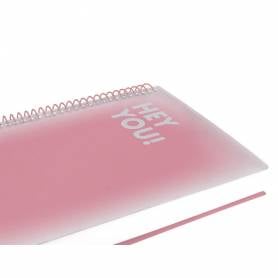 Agenda espiral liderpapel gazi a4 2025 día página color rosa papel 70 gr