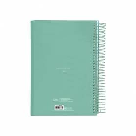 Agenda espiral liderpapel gazi a4 2025 día página color verde papel 70 gr