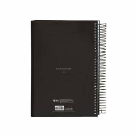 Agenda espiral liderpapel gazi a4 2025 día página color negro papel 70 gr