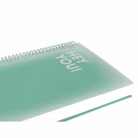 Agenda espiral liderpapel gazi a5 2025 día página color verde papel 70 gr