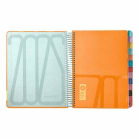 Agenda espiral antartik bold a5+ 2025 día página color rosa melocotón papel 80 gr - 